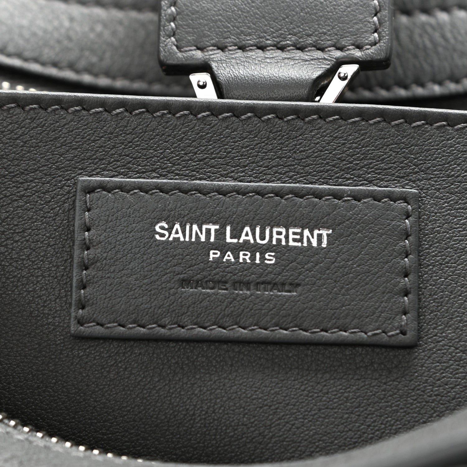 Saint Laurent Calfskin Baby Monogram Downtown Cabas Earth 5 of 10