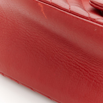 Chanel Calfskin Chevron Quilted Mini Rock The Corner Flap Red 12 of 12