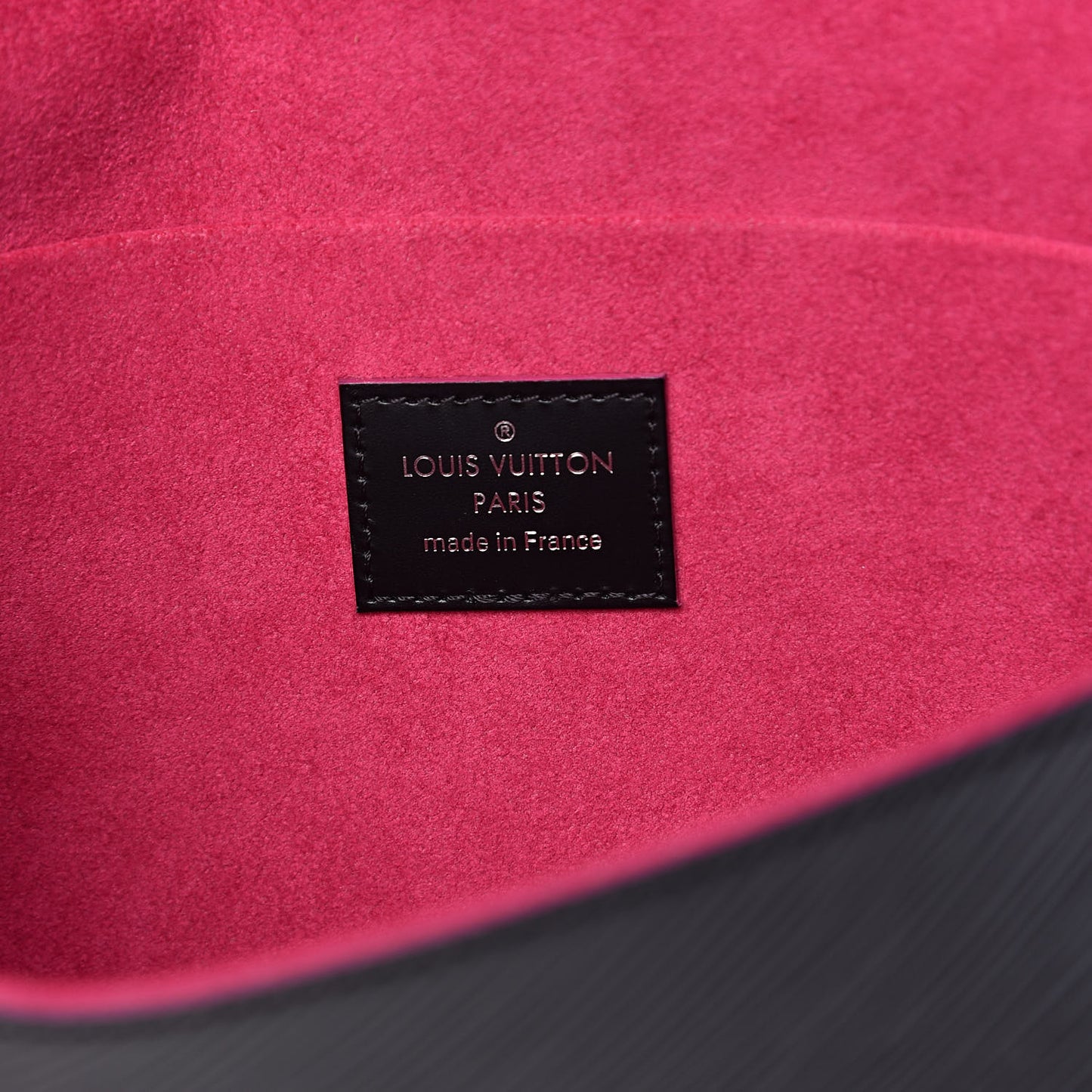 Epi Pochette Felicie Black Hot Pink