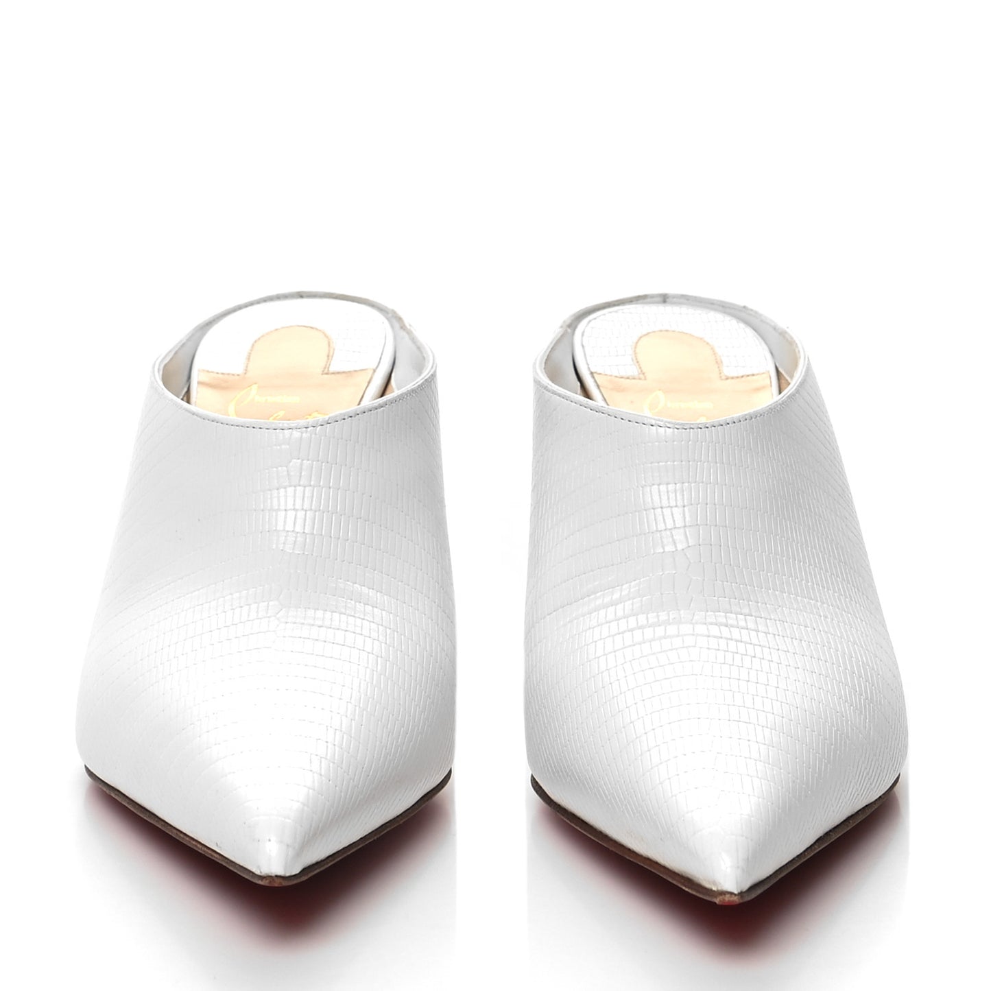 Calfskin Zarli Quart 80 Mules 36.5 White