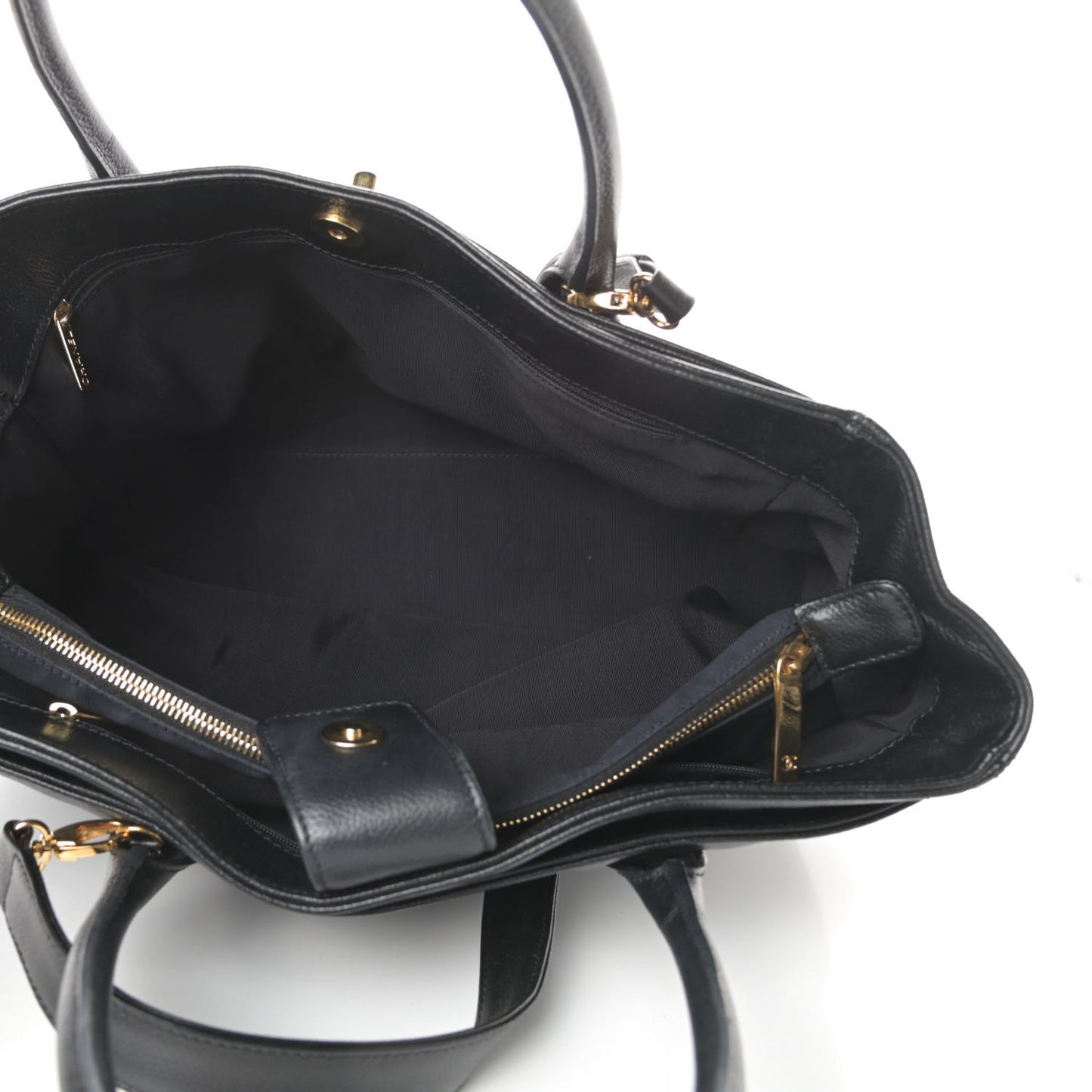 Calfskin Cerf Shopper Tote Black