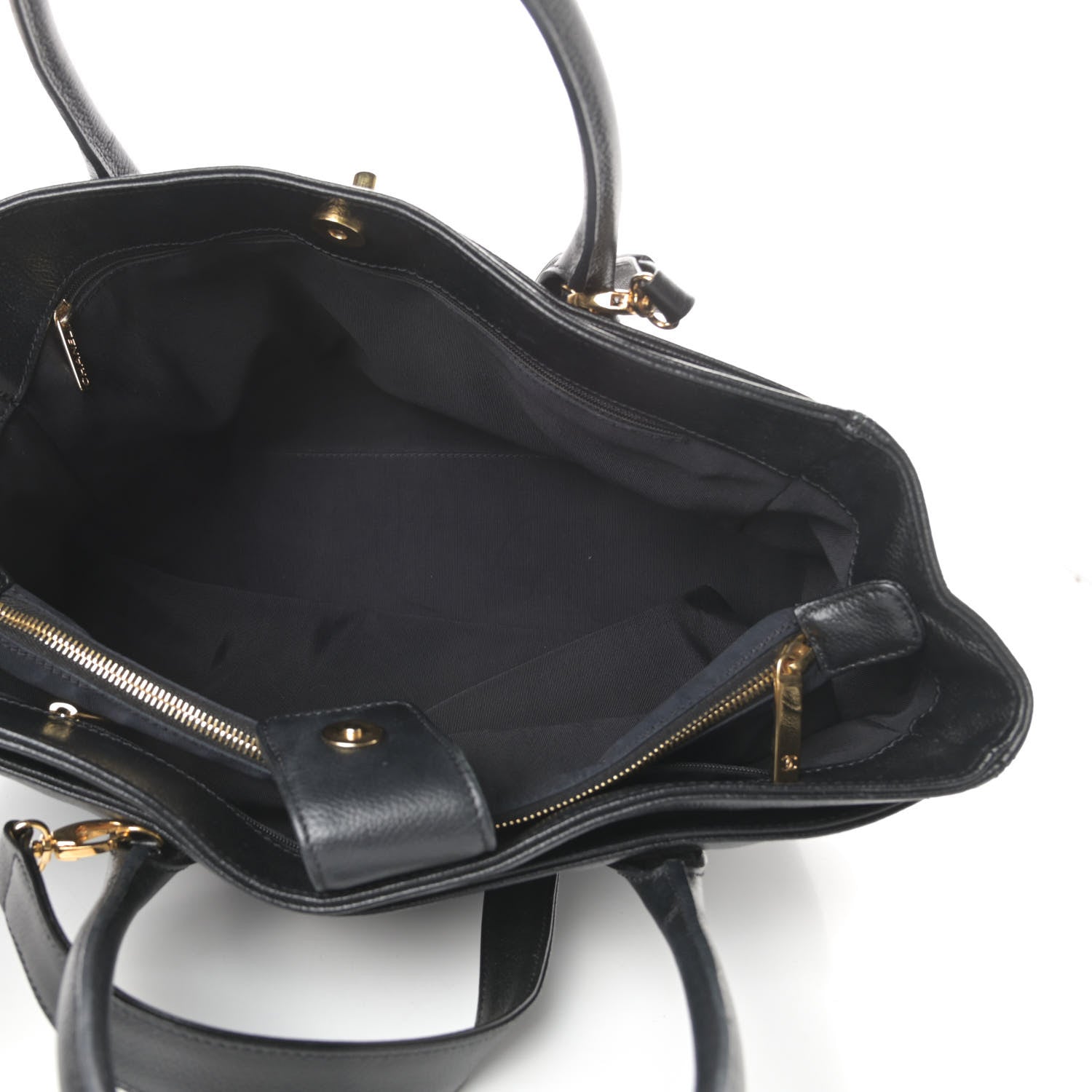 Chanel Calfskin Cerf Shopper Tote Black 6 of 14