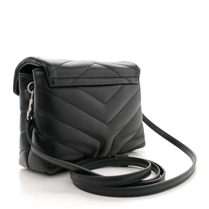 Saint Laurent Calfskin Y Quilted Monogram Toy Loulou Crossbody Bag Black 3 of 10