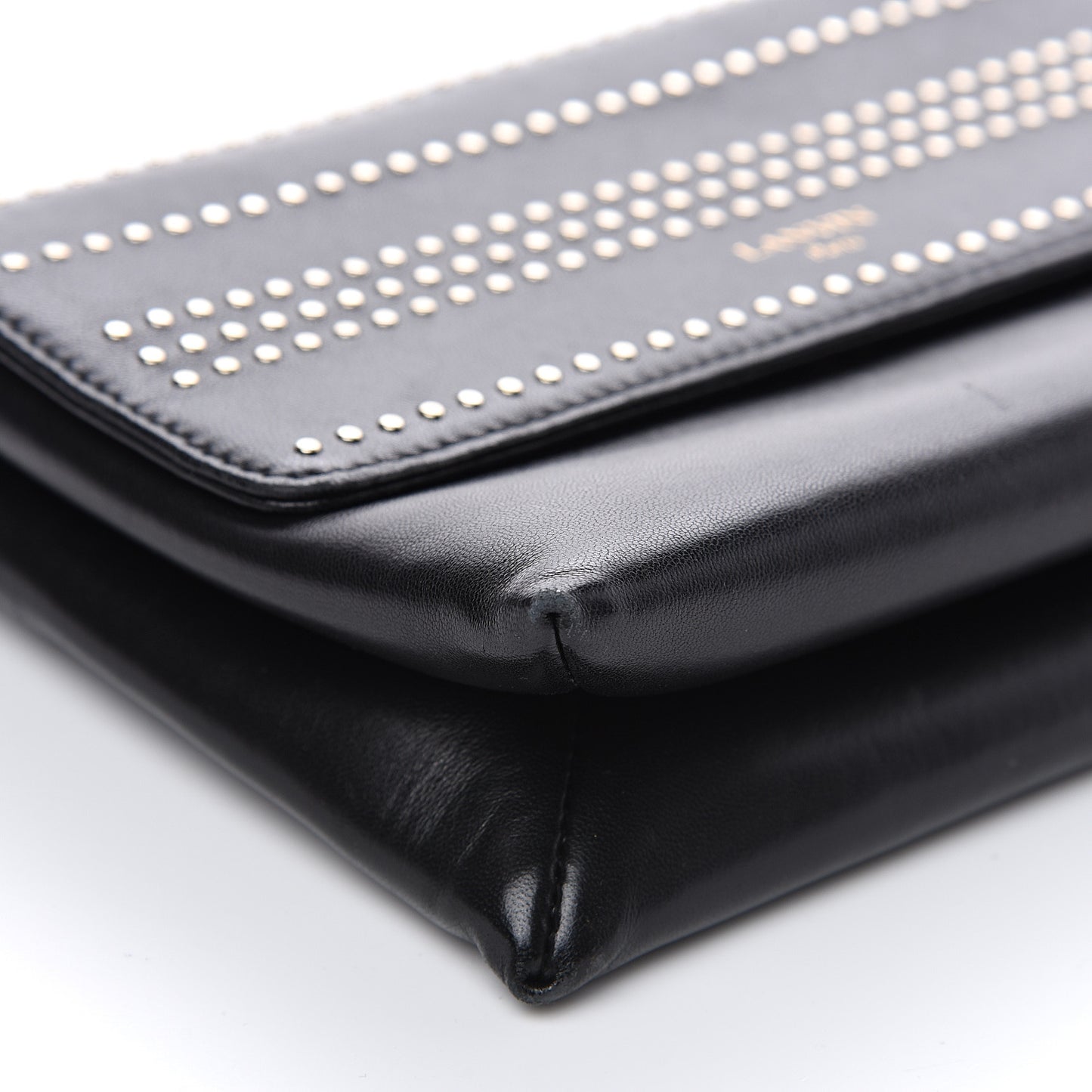 Lambskin Studded Mini Sugar Flap Shoulder Bag Black