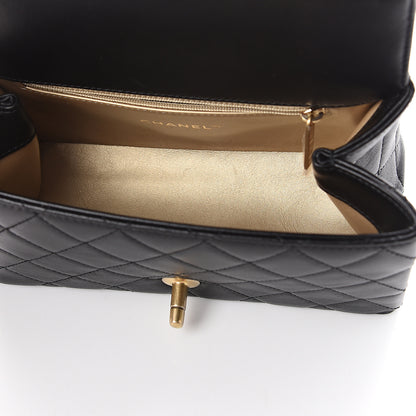 Chanel Lambskin Quilted La Parisienne Top Handle Flap Black 4 of 8