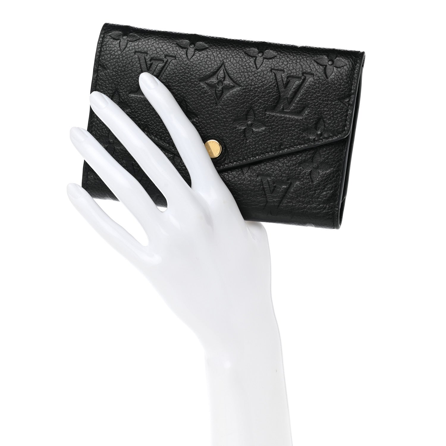 Louis Vuitton Empreinte Compact Curieuse Wallet Black 2 of 7