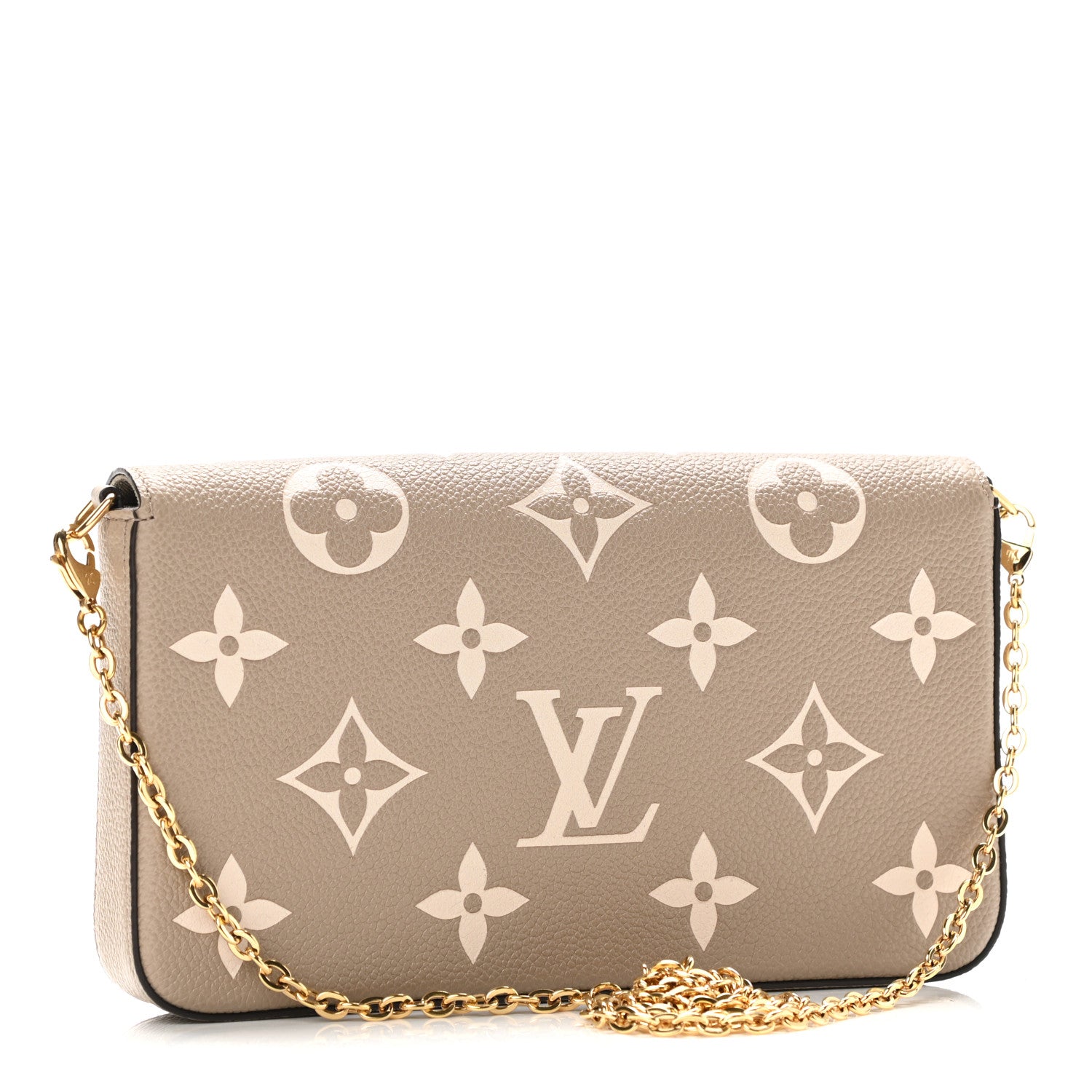 Louis Vuitton Empreinte Monogram Giant Felicie Pochette Tourterelle Creme 3 of 10