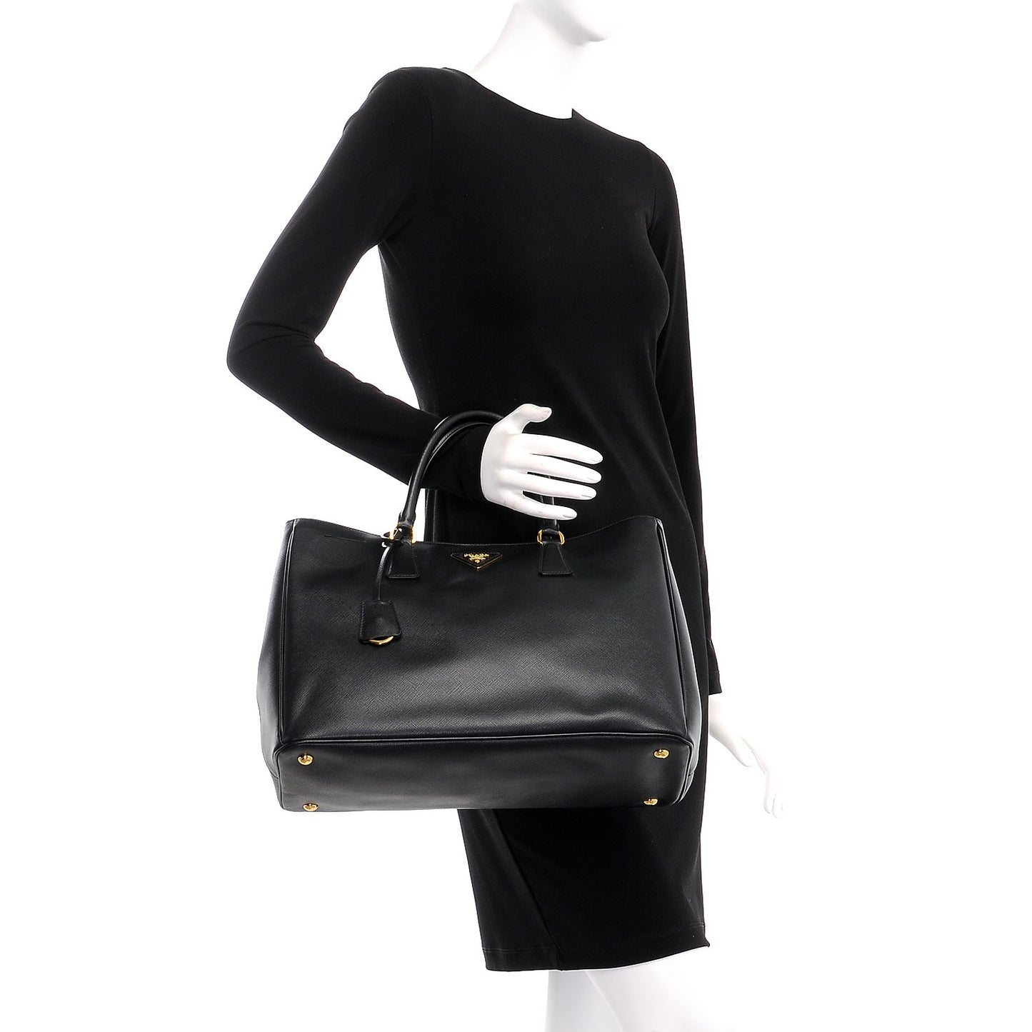 Saffiano Lux Large Tote Nero Black