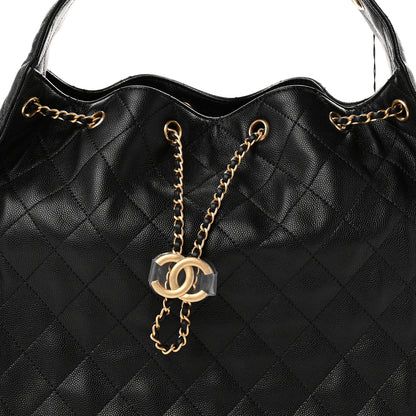 Chanel Caviar Quilted Medium Chanel 25 Handbag Black 9 of 11