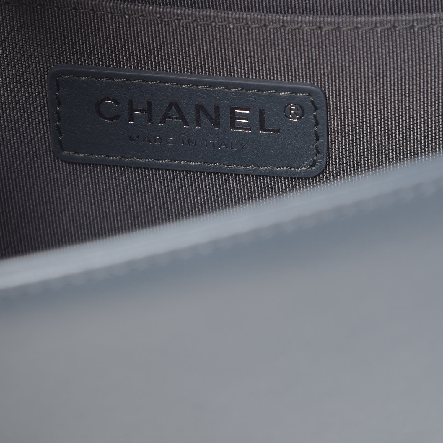 Chanel Calfskin Chevron Quilted Small Boy Flap Grey 6 of 12