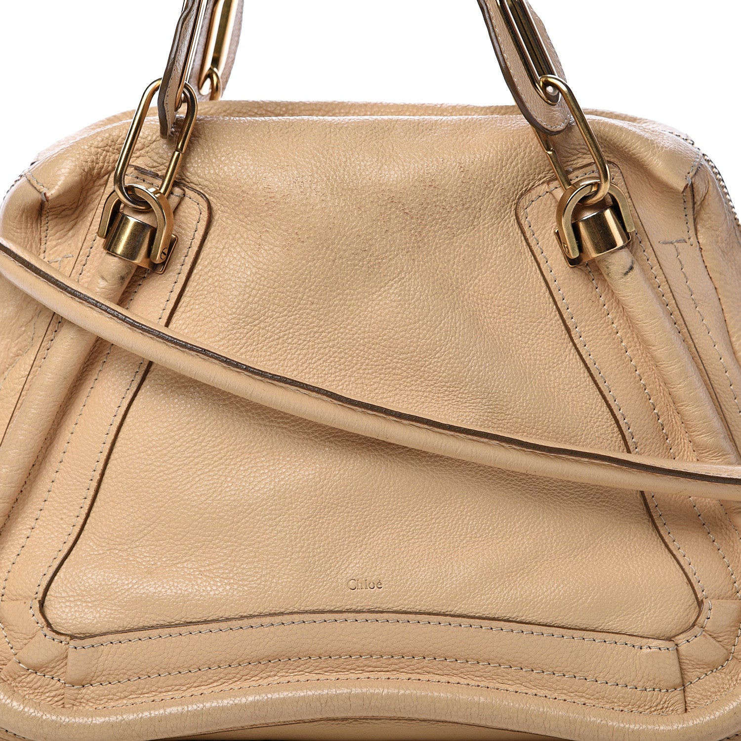 Chloe Calfskin Medium Paraty Barbour Khaki 7 of 21