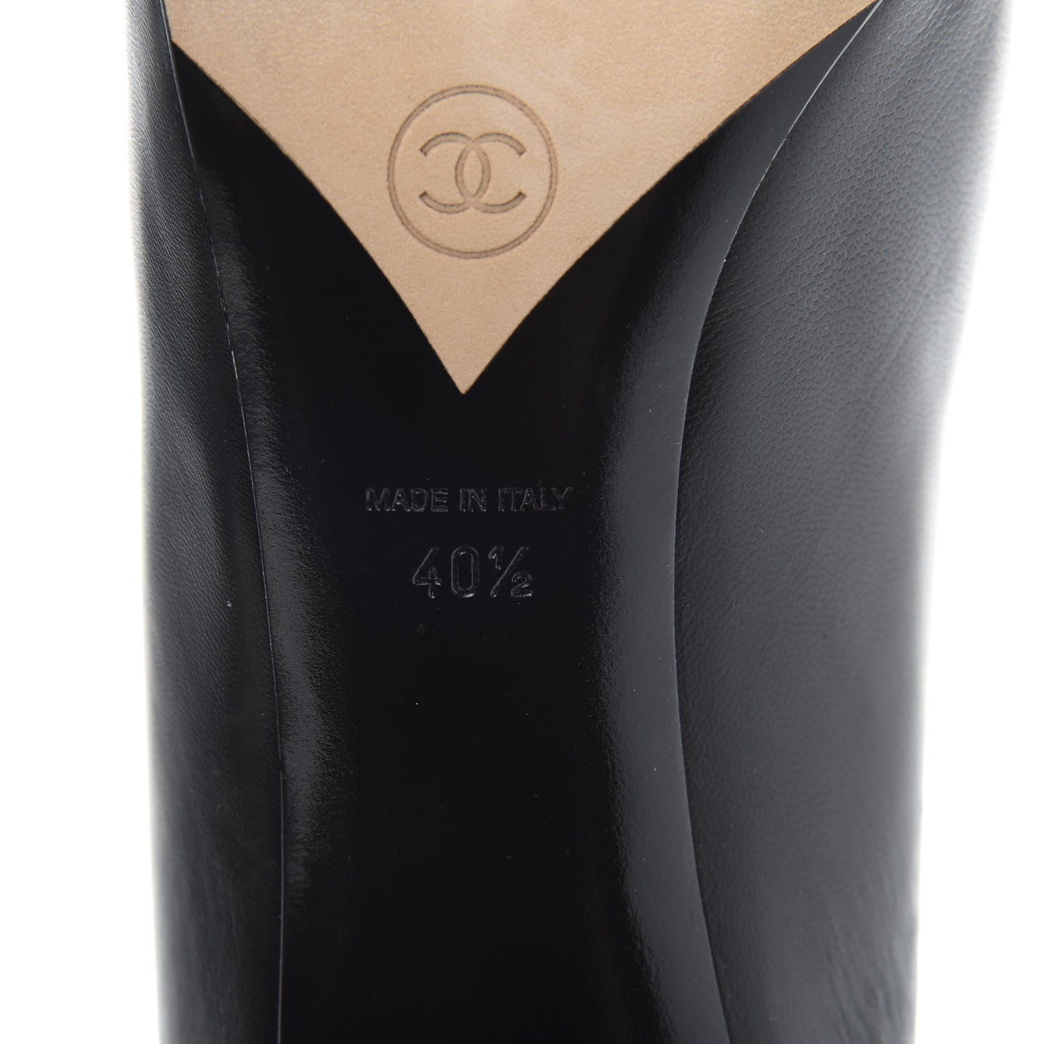 Chanel Lambskin CC Pumps 40.5 Black 8 of 13
