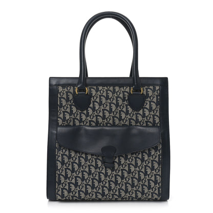 Christian Dior Monogram Calfskin Pocket Tote Navy Blue 1 of 10