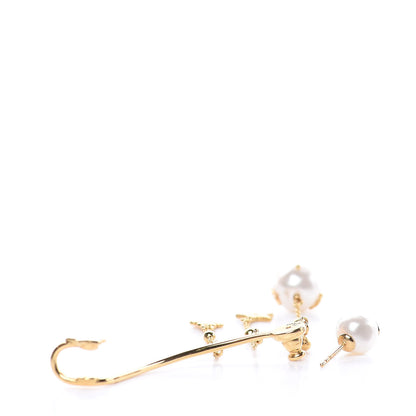Christian Dior Pearl Shiny-D Earring Gold 3 of 3