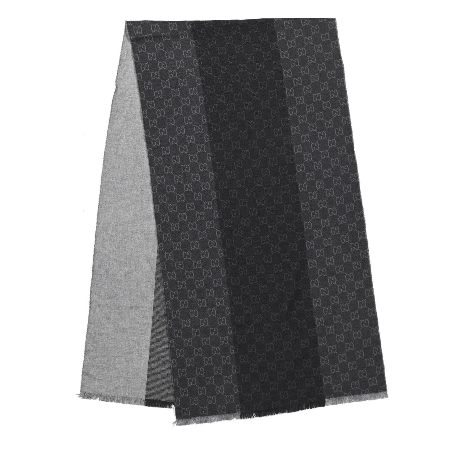 Wool GG Monogram Newov Scarf Dark Grey