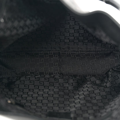 Gucci Calfskin Bamboo Top Handle Bag Black Black 5 of 12