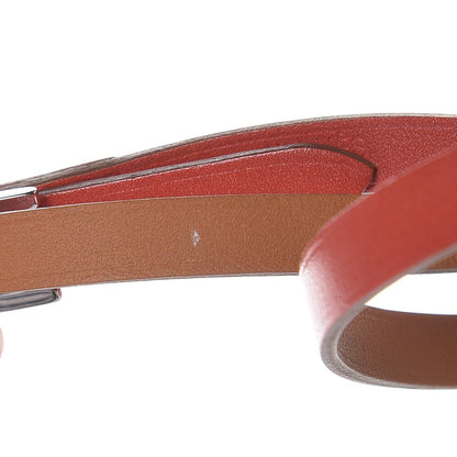 Hermes Tadelakt Hapi 3MM Triple Tour Wrap Bracelet M Sanguine 7 of 9