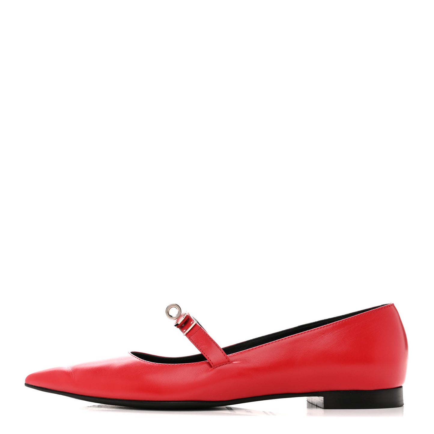 Calfskin Kelly Ballet Flats 36.5 Rouge Vif