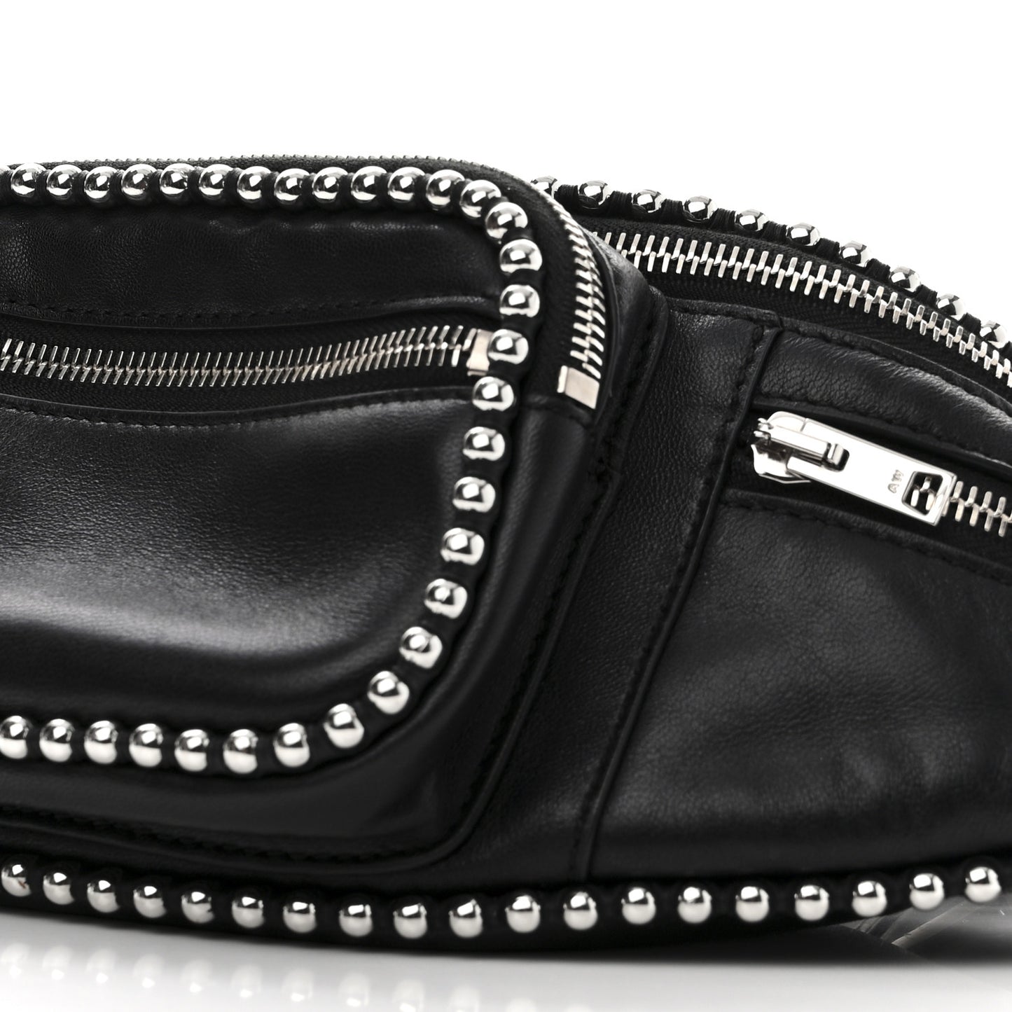 Lambskin Attica Studded Belt Bag Black