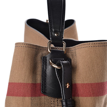Burberry Canvas Mega Check Medium Ashby Hobo Black 11 of 15