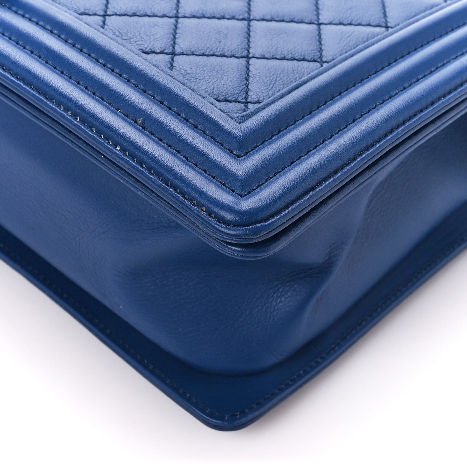 Chanel Calfskin Quilted New Medium Boy Flap Blue 10 of 12