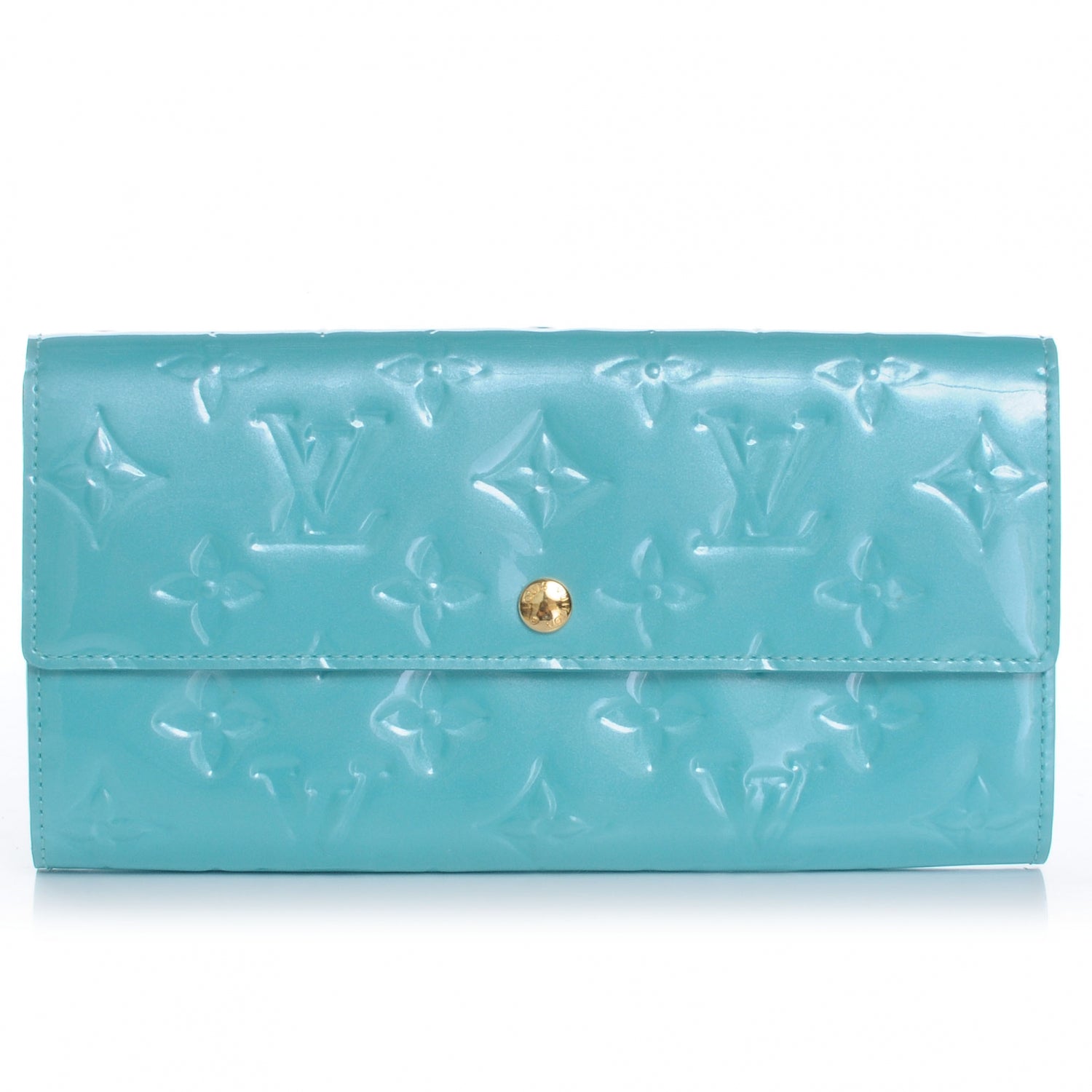Louis Vuitton Vernis Sarah Wallet Blue Lagon 1 of 8