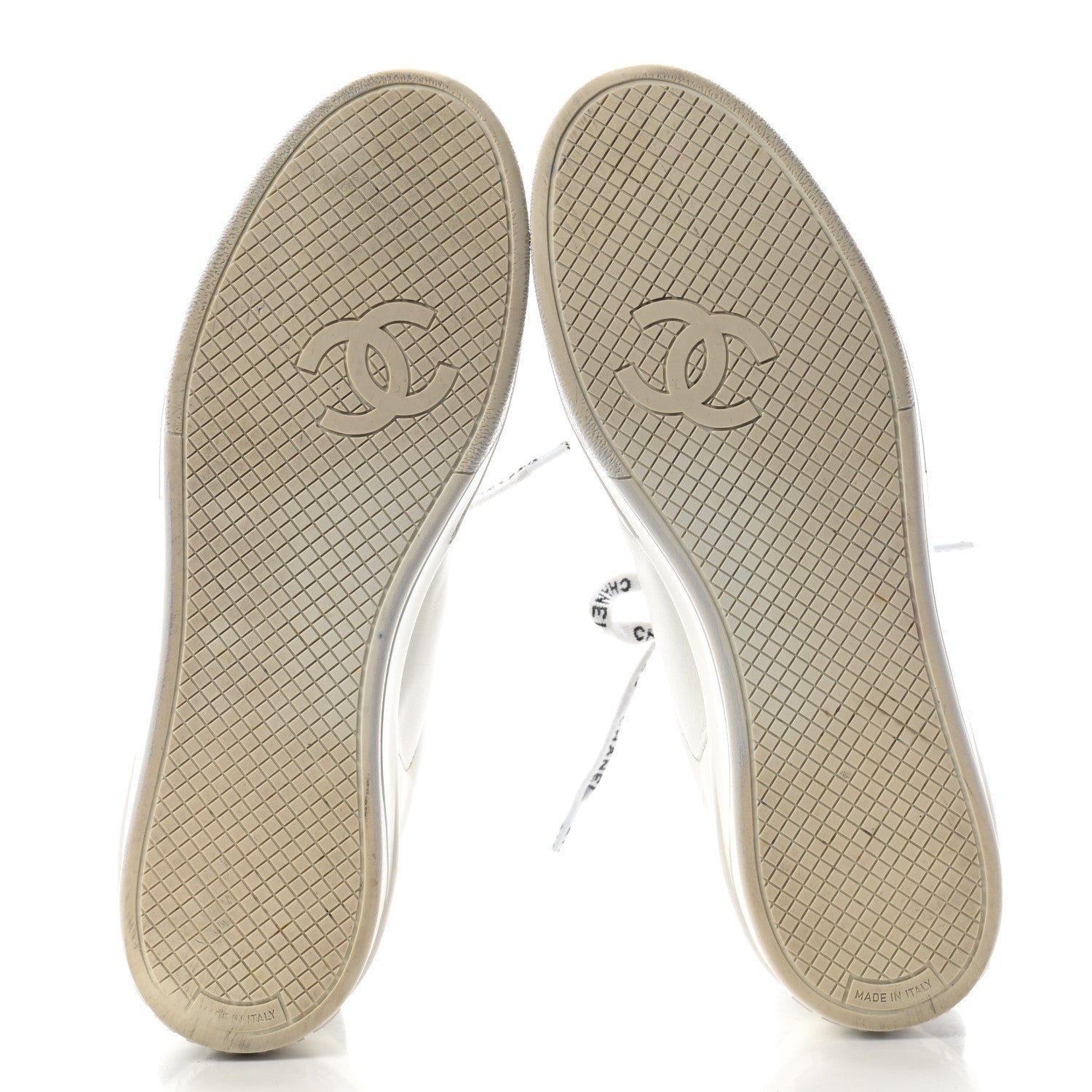 Chanel Calfskin CC Sneakers 40 White 5 of 9