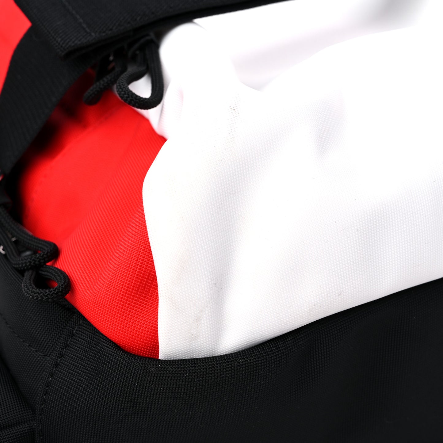 Nylon Large Nevis Backpack White Red Black