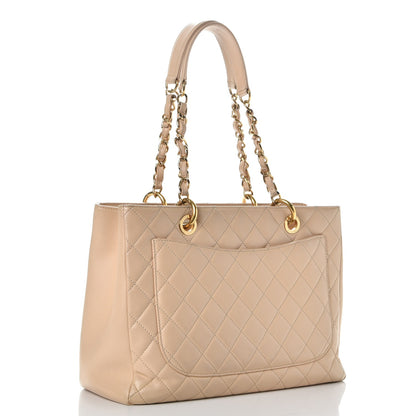 Chanel Caviar Quilted Grand Shopping Tote GST Beige Clair 3 of 16