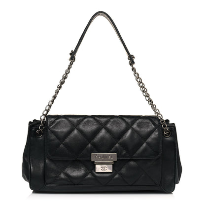 Chanel Calfskin Quilted Accordion Flap Black 1 of 15