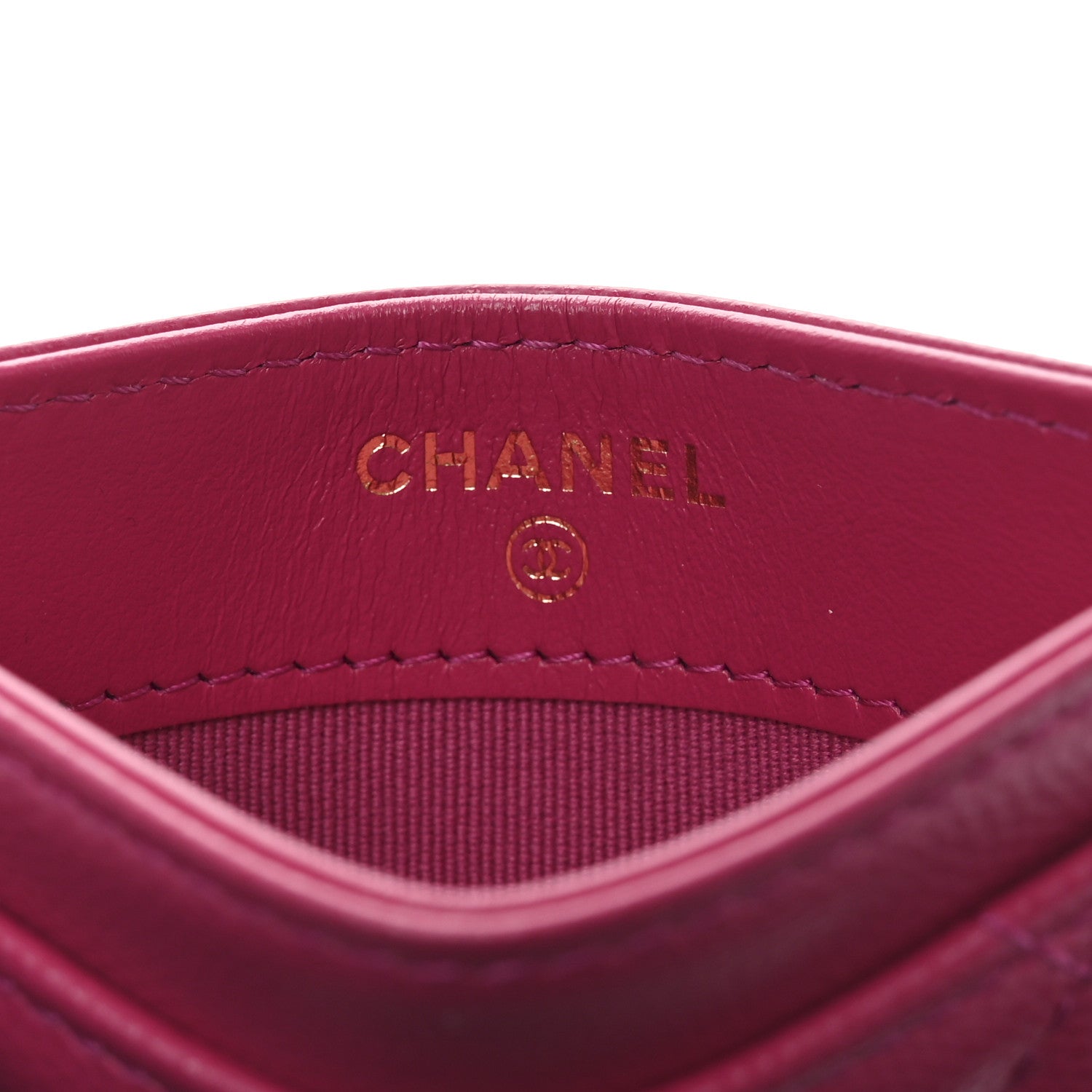 Chanel Caviar Quilted Card Holder Fuchsia 6 of 9