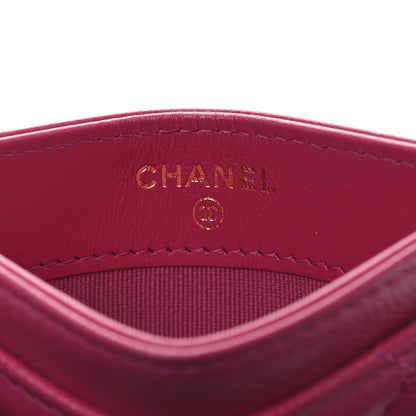Chanel Caviar Quilted Card Holder Fuchsia 6 of 9