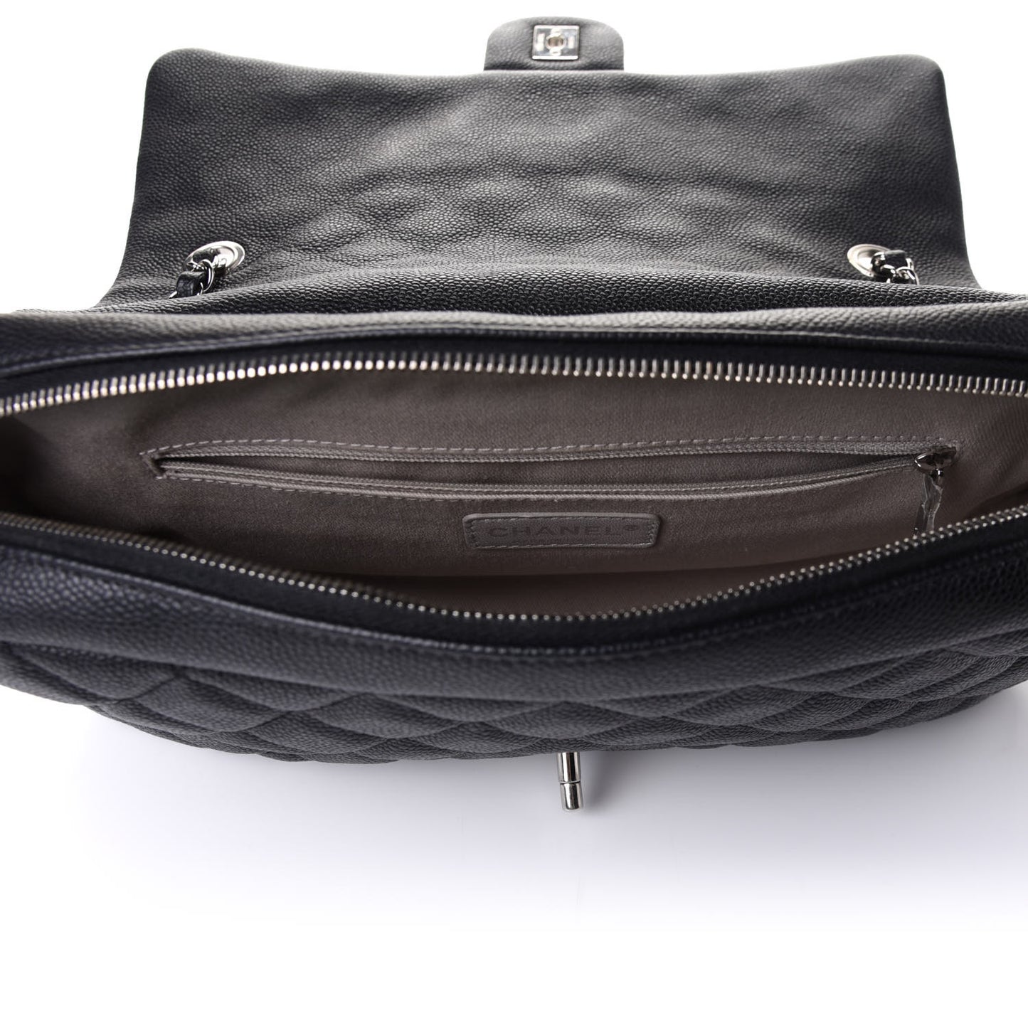 Caviar Quilted Jumbo Easy Flap Black