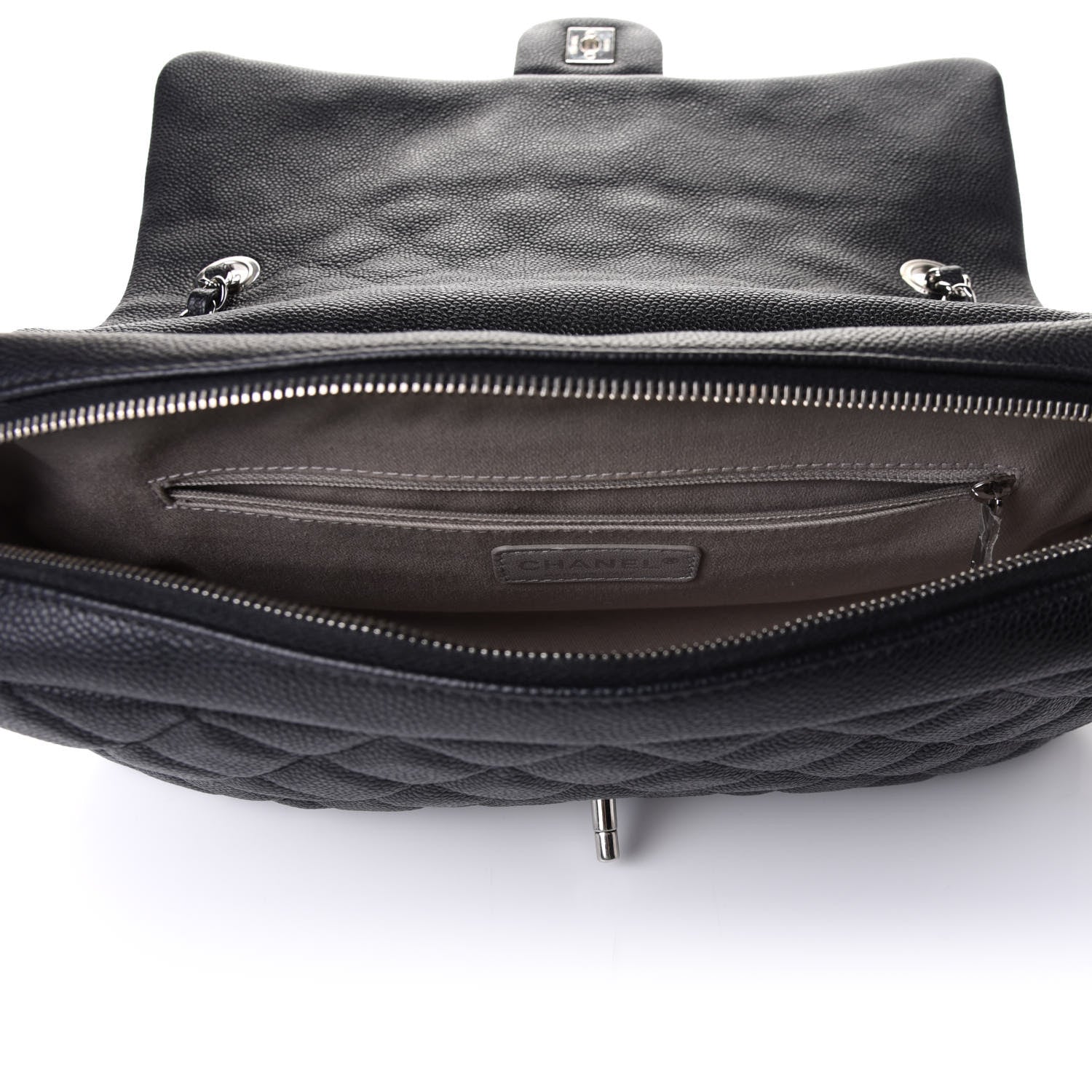 Chanel Caviar Quilted Jumbo Easy Flap Black 5 of 11