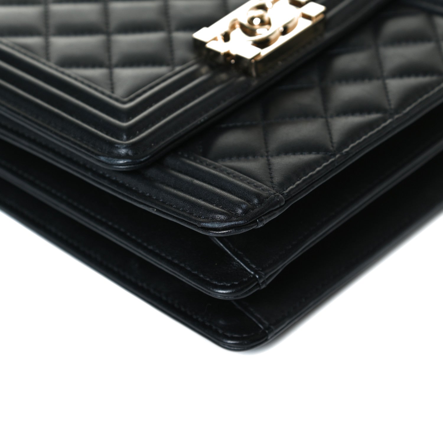 Chanel Calfskin Quilted North South Boy Flap Black 14 of 16