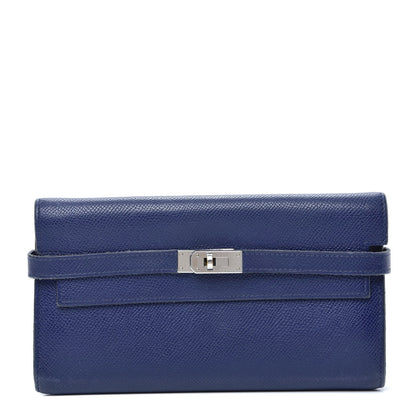 Hermes Epsom Kelly Longue Wallet Bleu Electrique 1 of 14