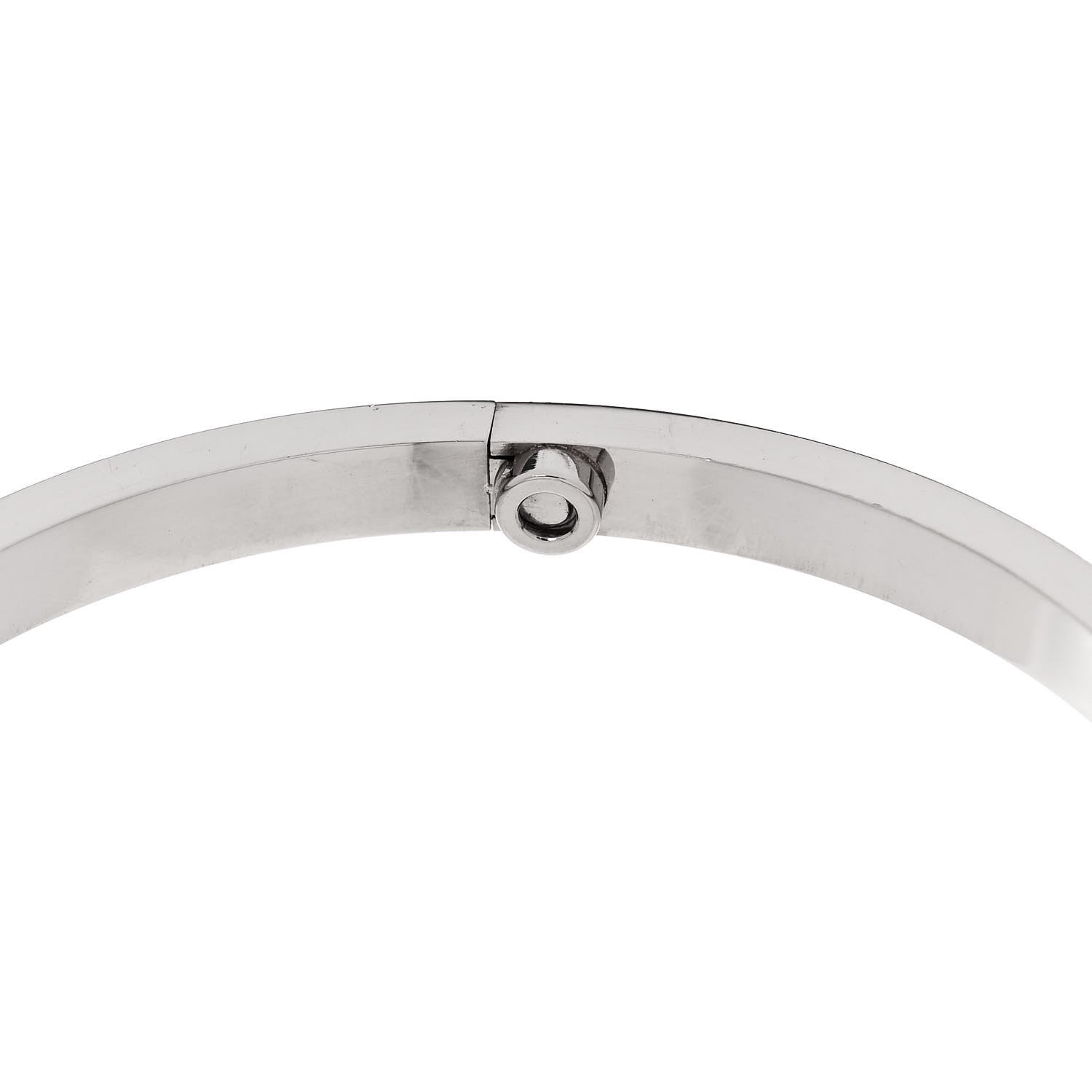 Cartier 18K White Gold Small LOVE Bracelet 17 7 of 8