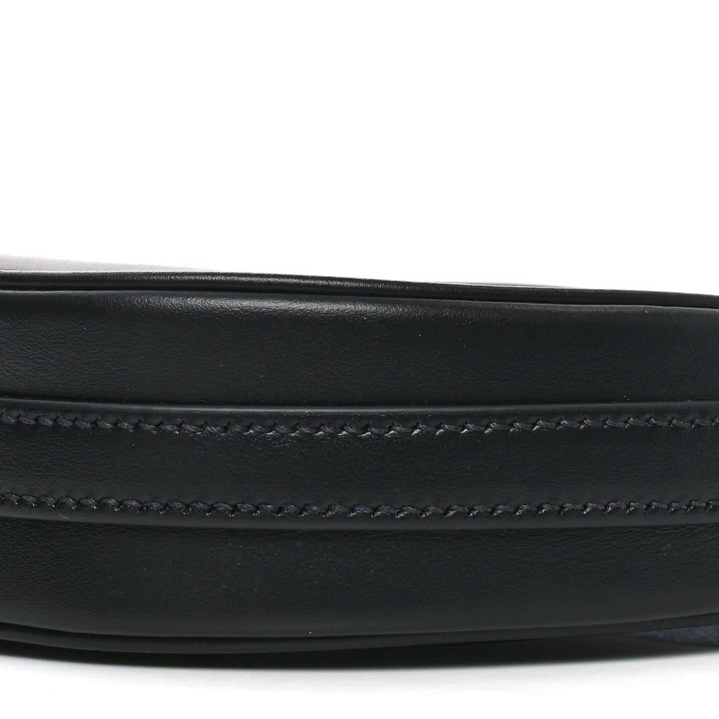 Soft Calfskin Arque Shoulder Bag Black