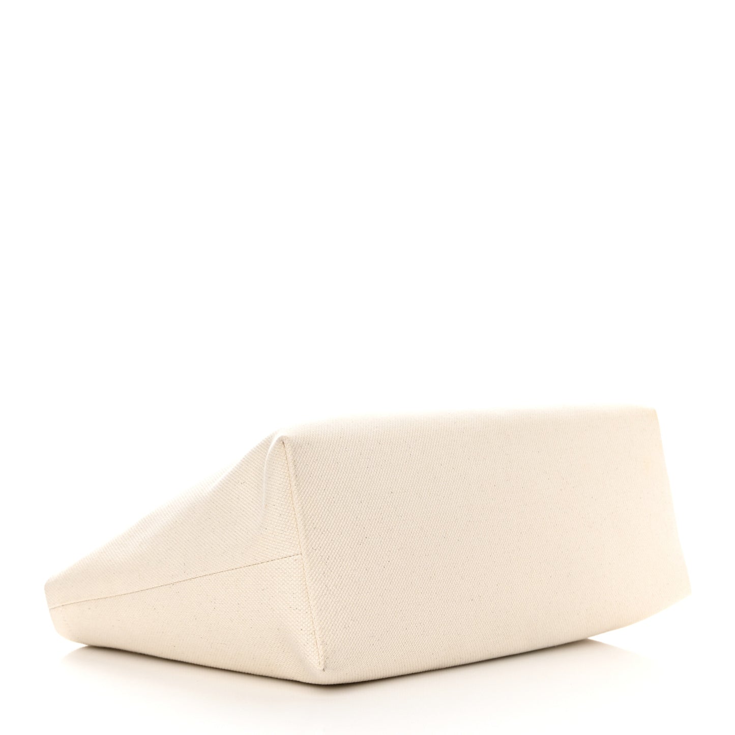 Canvas Calfskin Horizontal Cabas Natural Tan