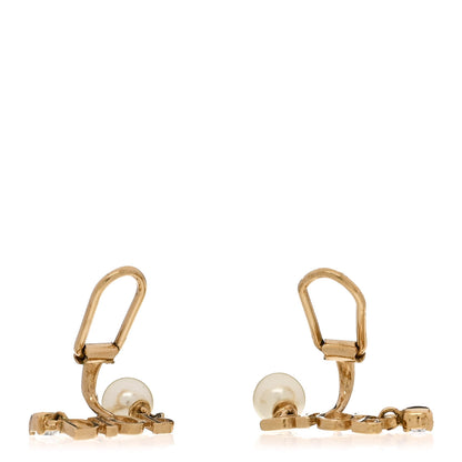 Christian Dior Pearl Crystal Dio(r)evolution Star Clip On Earrings Gold 3 of 4