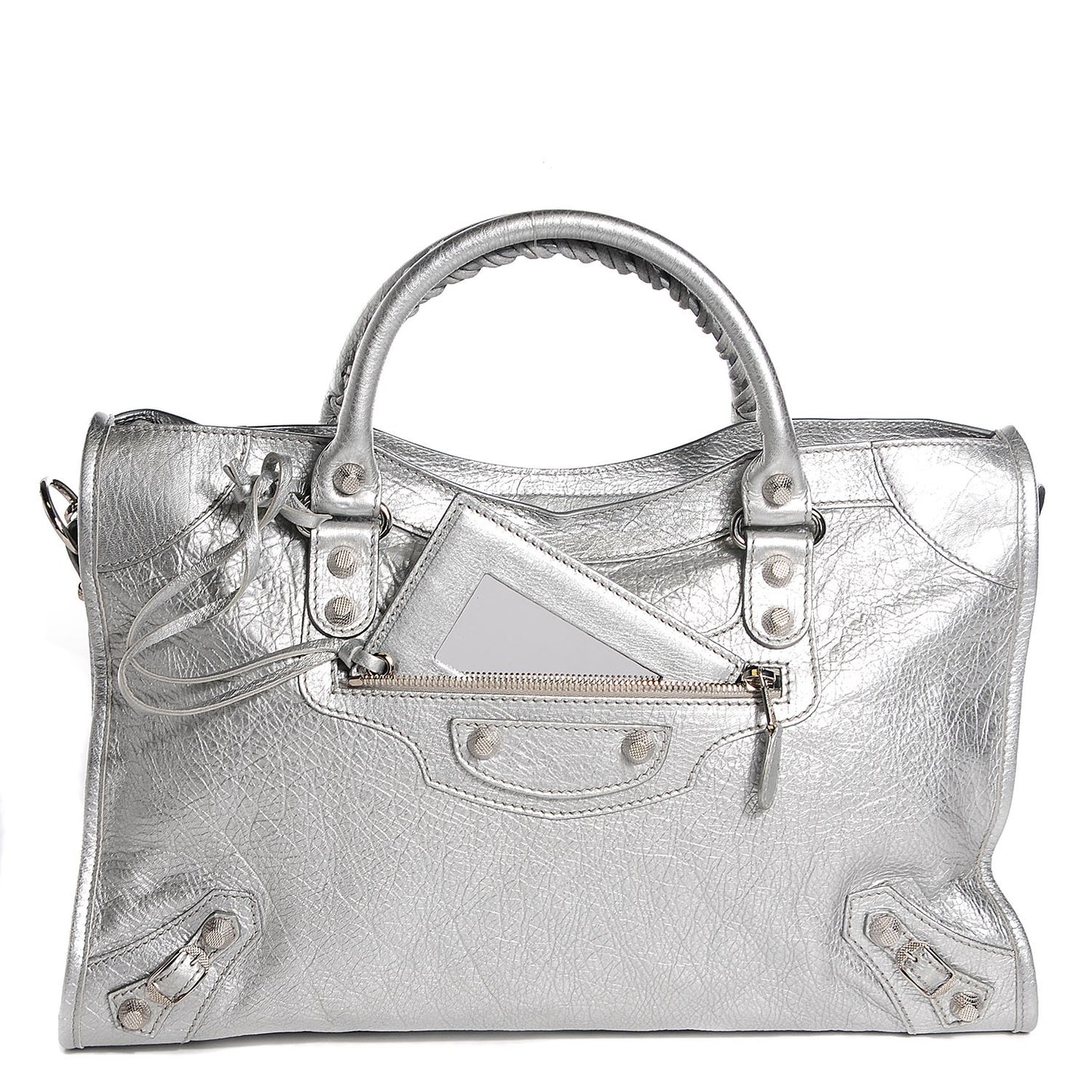 Agneau Giant 12 Silver Hardware City Gris Aluminum