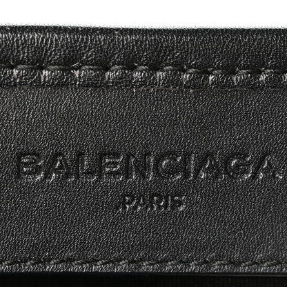 Balenciaga Cotton Canvas Satin Calfskin S Navy Cabas Natural Black 7 of 14