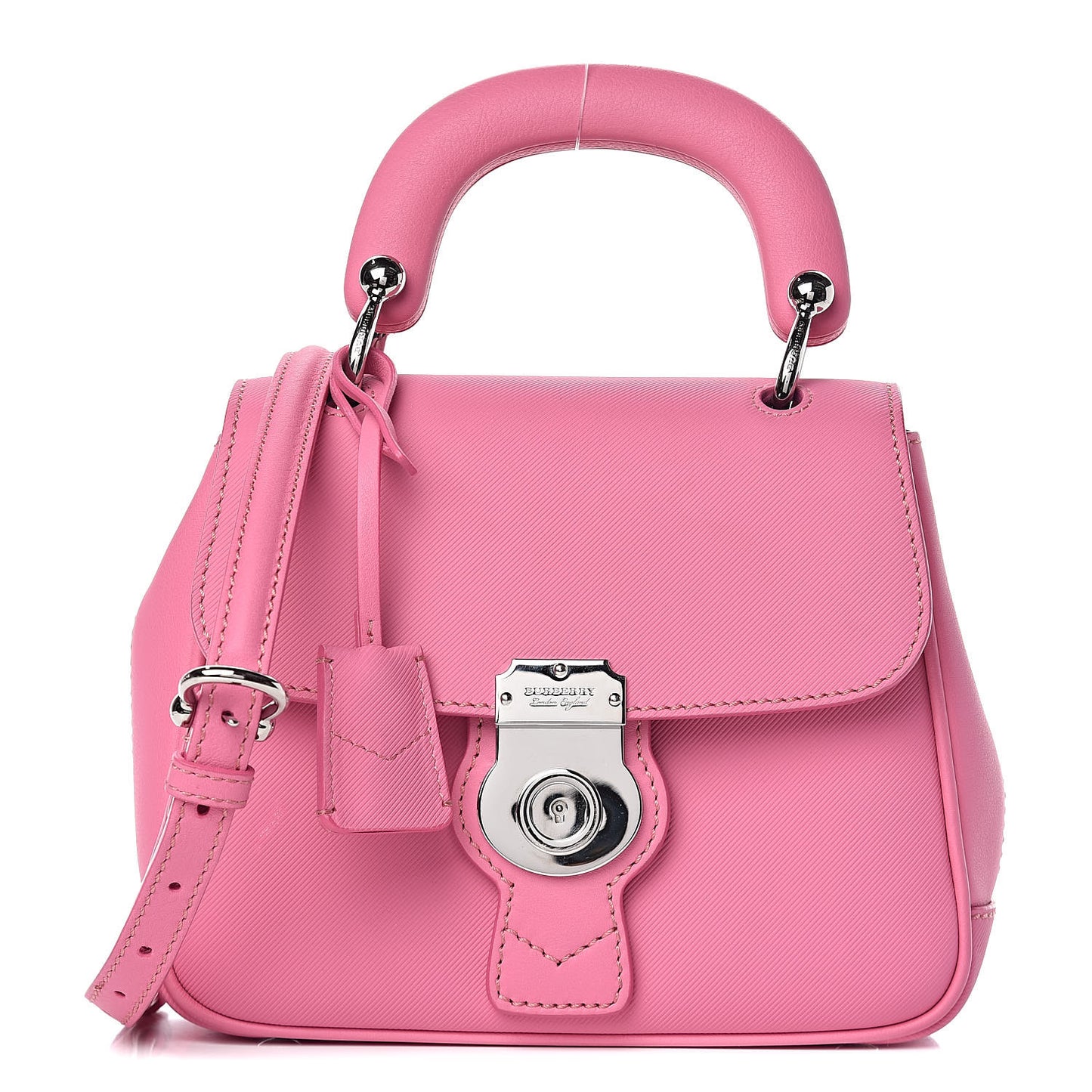 Trench Calfskin Small DK88 Top Handle Bag Rose Pink