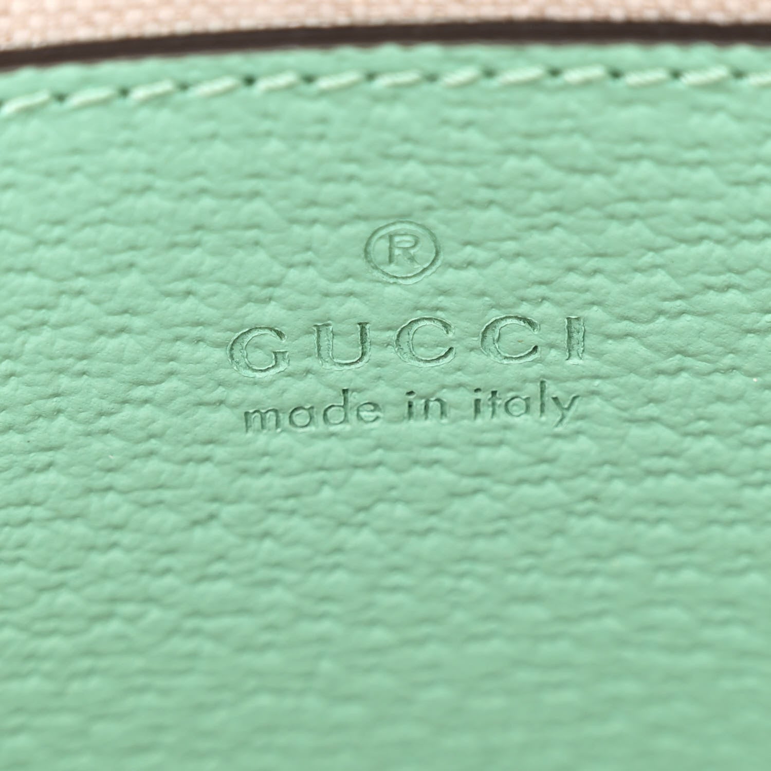 Gucci Monogram Jumbo GG Textured Dollar Calfskin Small Ophidia Dome Shoulder Bag Beige Pepperlight Mint 6 of 10