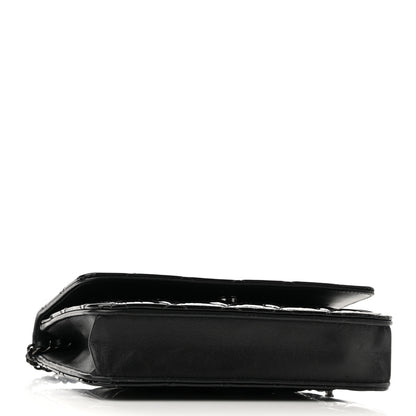 Chanel Patent Quilted Wallet On Chain WOC Black 4 of 11