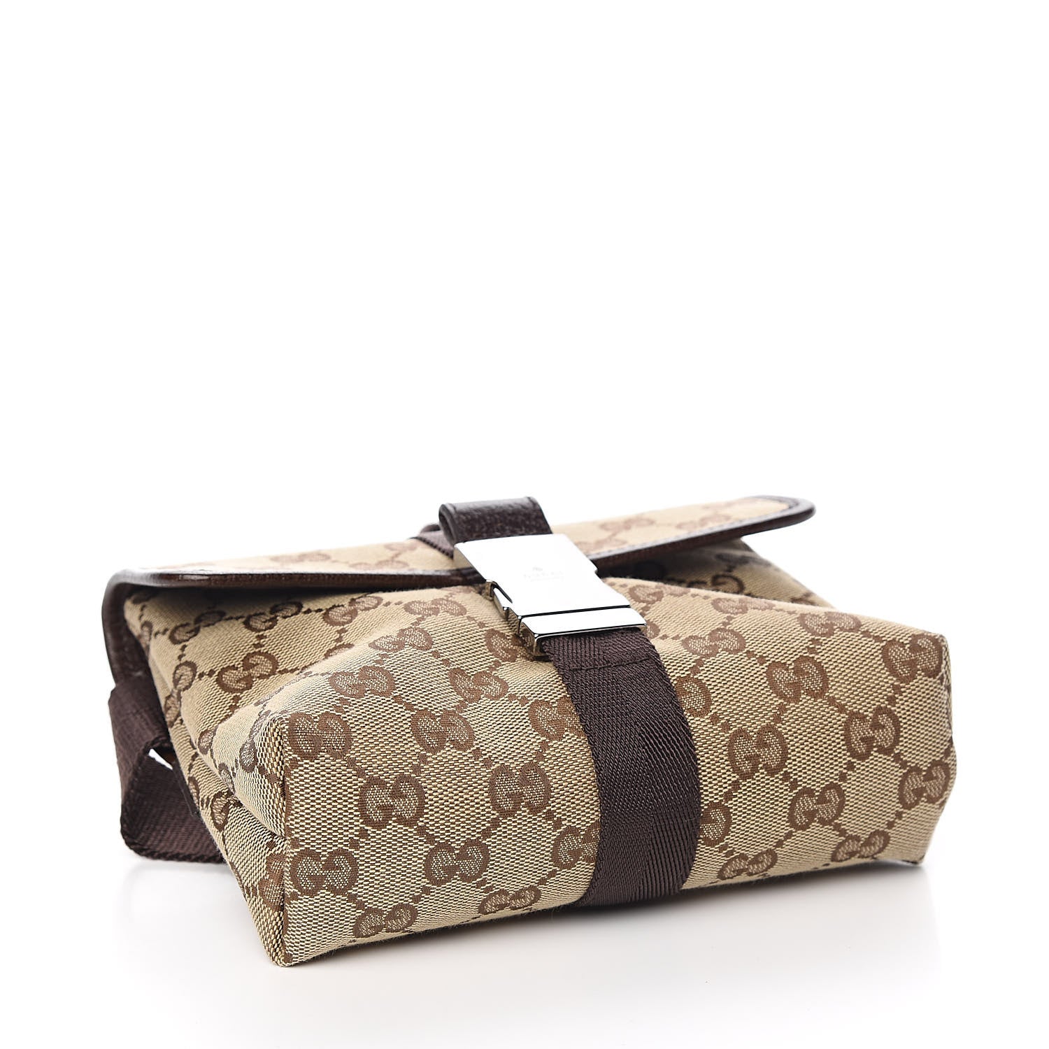 Gucci Monogram Waist Pouch Bag Dark Brown 4 of 10