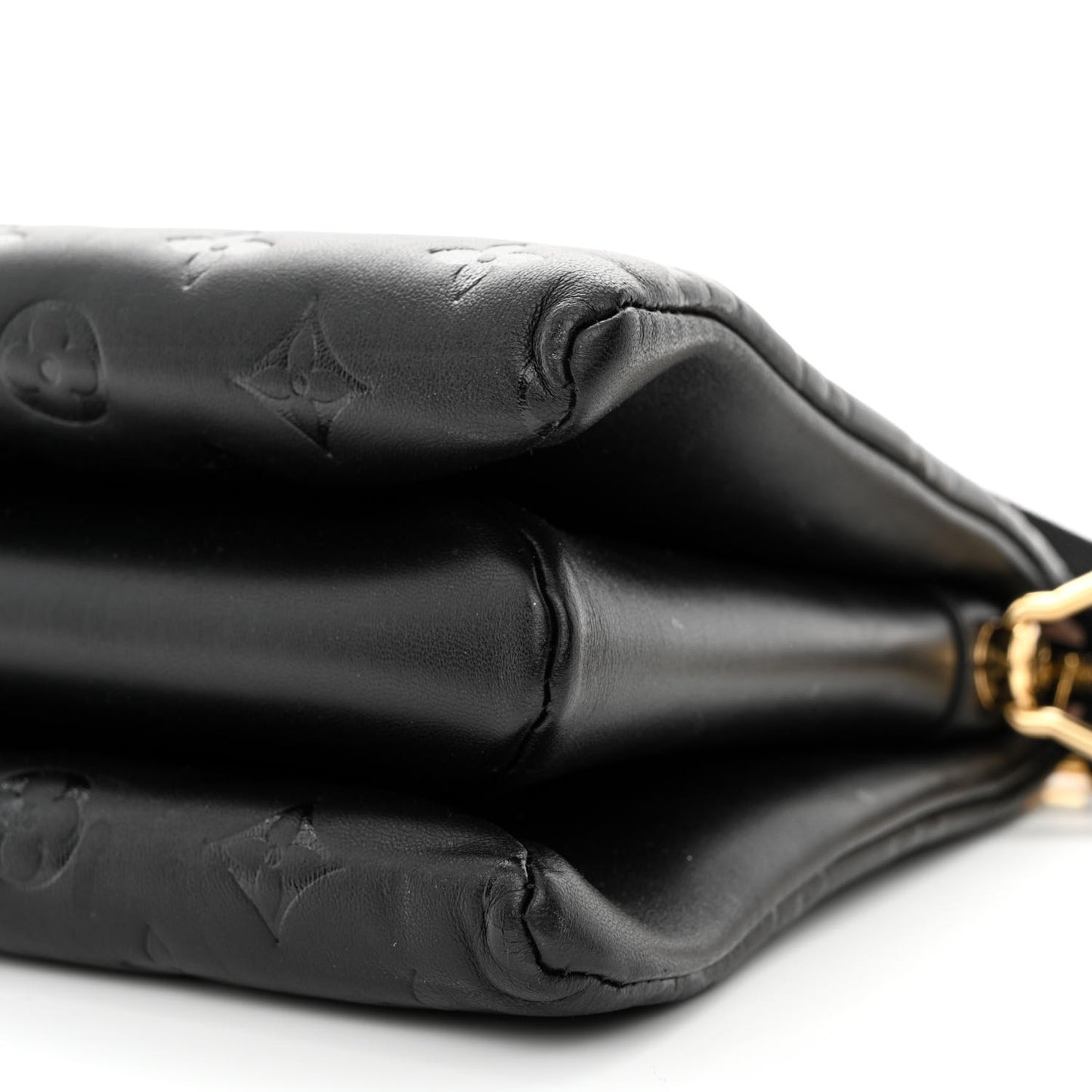 Lambskin Embossed Monogram Coussin PM Black