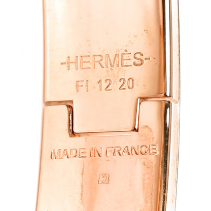 Hermes Enamel Narrow Clic Clac H Bracelet GM Rose Dragee 4 of 5