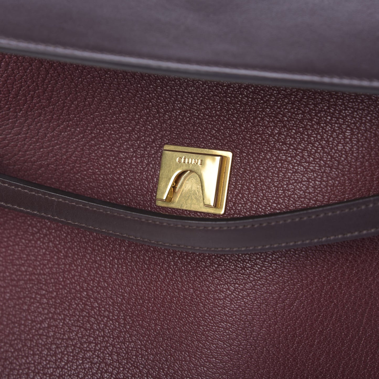 Goatskin Smooth Calfskin Mini Belt Bag Burgundy