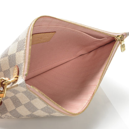 Louis Vuitton Damier Azur Neverfull MM GM Pochette Rose Ballerine 5 of 6